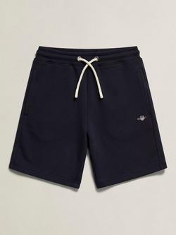 GANT Kids' Shield Drawstring Sweat Shorts, Evening Blue