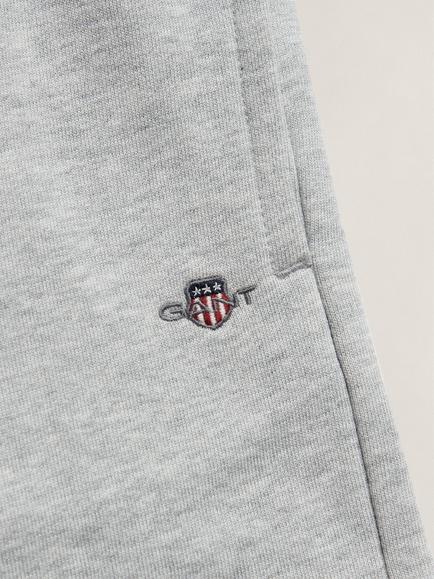 GANT Kids' Drawstring Sweat Shorts, Grey Melange - view 2, Grey Melange