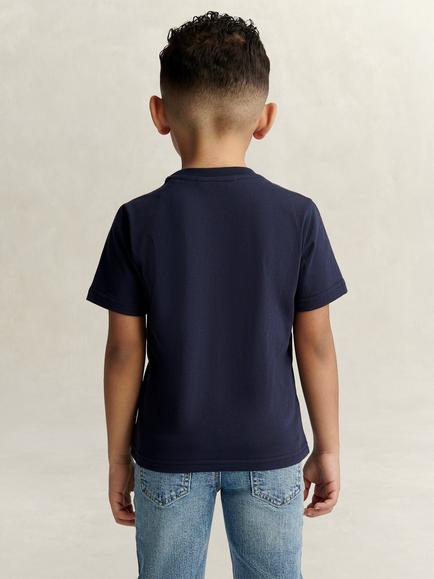 GANT Kids' Cotton Logo T-Shirt, Evening Blue - view 2, Evening Blue