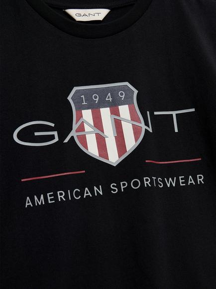 GANT Kids' Archive Shield Short Sleeve T-Shirt - view 2, Black
