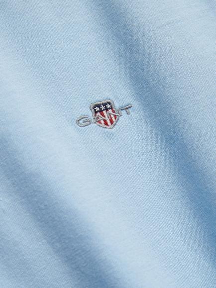 GANT Kids' Shield Short Sleeve T-Shirt, Sky Blue - view 2, Sky Blue