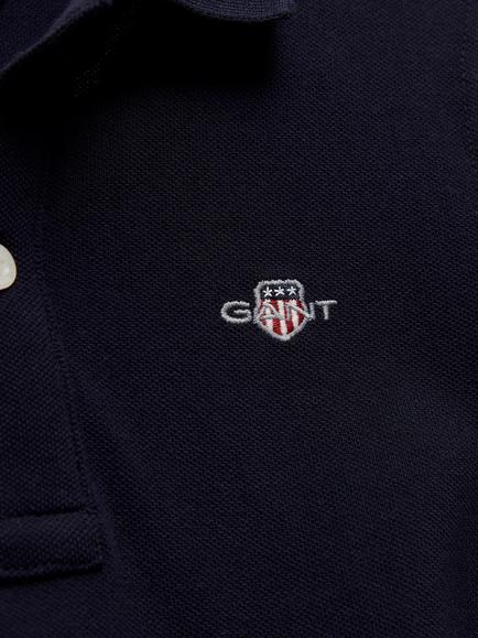 GANT Kids' Pure Cotton Short Sleeve Polo Shirt - view 2, Evening Blue