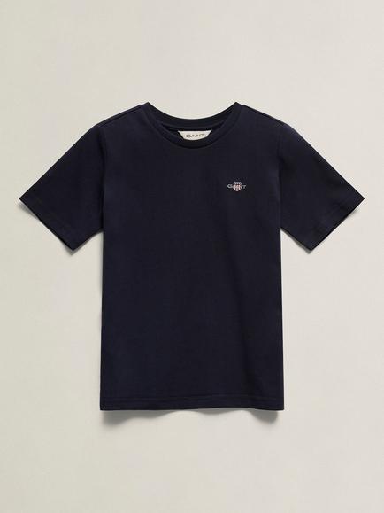 GANT Kids' Short Sleeve T-Shirt, Evening Blue, Evening Blue