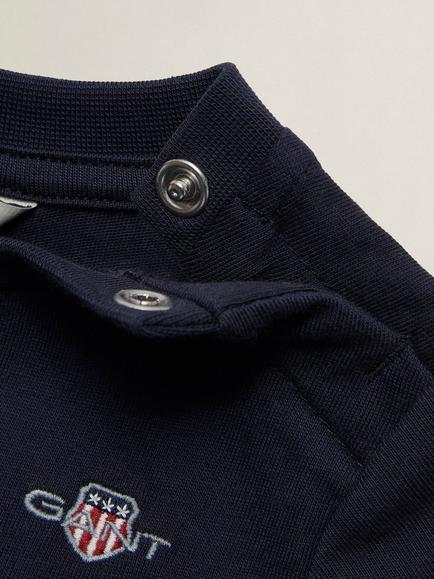 GANT Kids' Short Sleeve T-Shirt, Evening Blue - view 2, Evening Blue