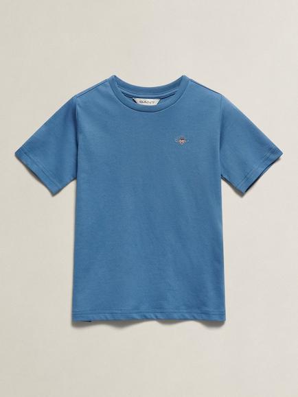 GANT Kids' Pure Cotton Short Sleeve T-Shirt, Salty Sea, Salty Sea