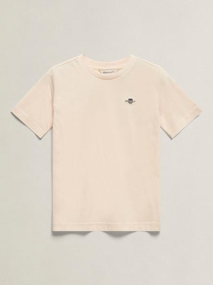 GANT Kids' Short Sleeve T-Shirt, Creamed White, Creamed White