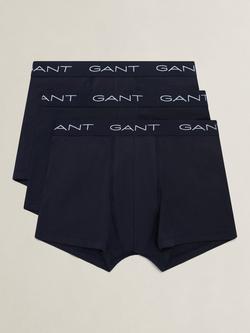 GANT Kids' Boxer Briefs, Pack of 3, Evening Blue