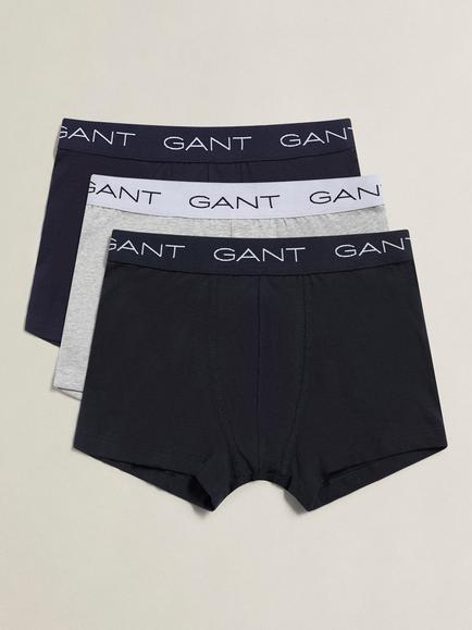 GANT Kids Boxer Briefs, Pack of 3, Black, Black