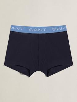 GANT Kids' Contrast Band Boxer Briefs, Pack of 3, Evening Blue - view 2, Evening Blue