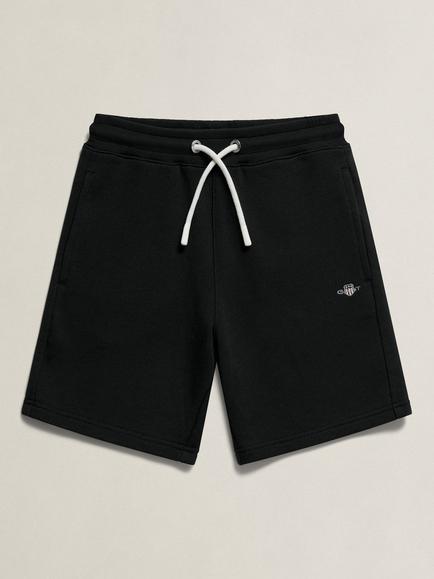GANT Kids' Shield Sweat Shorts, Black, Black