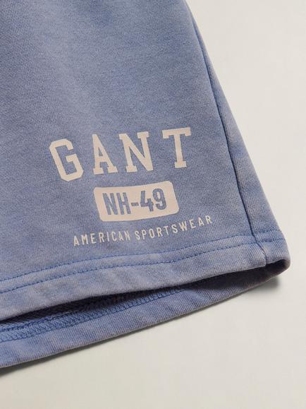 GANT Kids' Graphic Drawstring Sweat Shorts - view 2, Faded Denim