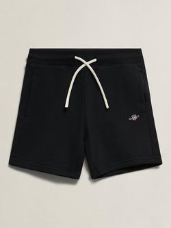 GANT Kids' Drawstring Sweat Shorts, Black, Black