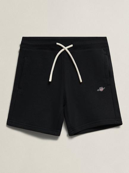 GANT Kids' Drawstring Sweat Shorts, Black, Black