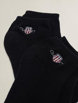 GANT Kids' Shield Low Cut Trainer Socks, Pack of 2 - view 2, Black