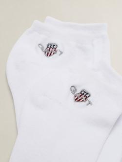 GANT Kids' Shield Low Cut Trainer Socks, Pack of 2 - view 2, White