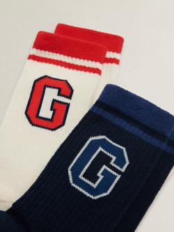 GANT Kids' Tipped G Sport Socks, Pack of 2, Evening Blue - view 2, Evening Blue