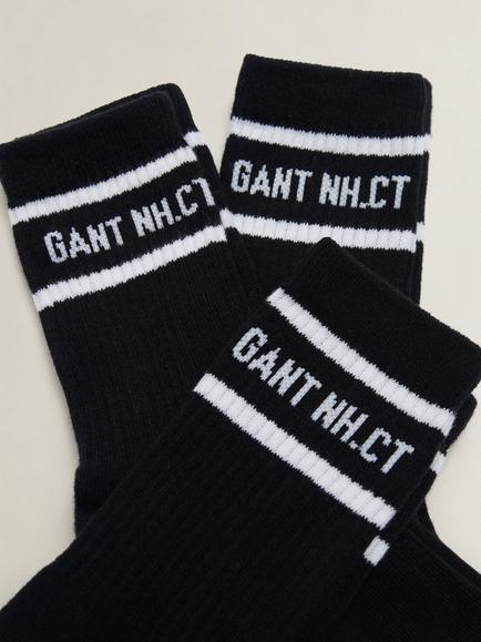 GANT Kids' Stripe Socks, Pack of 3, Black - view 2, Black
