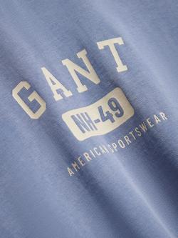 GANT Kids' Graphic Short Sleeve T-Shirt - view 2, Faded Denim