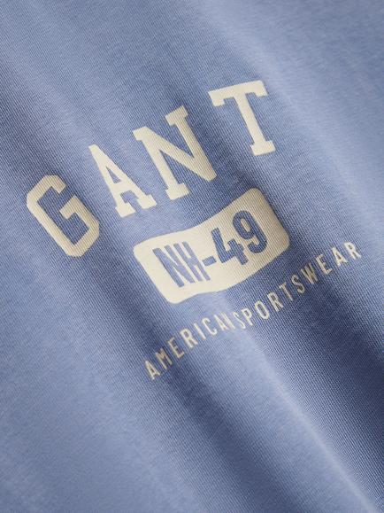 GANT Kids' Graphic Short Sleeve T-Shirt - view 2, Faded Denim