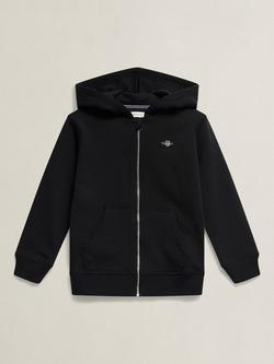 GANT Kids' Shield Full Zip Hoodie, Black
