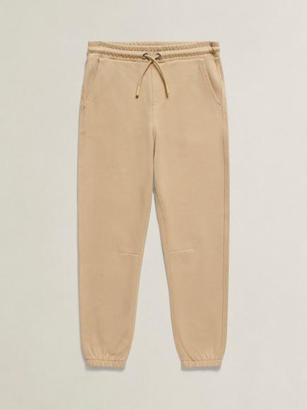 GANT Kids' Cuffed Drawstring Joggers, Oat Beige