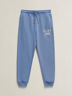 GANT Kids' Graphic Drawstring Joggers, Faded Denim, Faded Denim