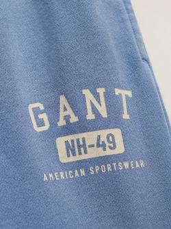 GANT Kids' Graphic Drawstring Joggers, Faded Denim - view 2, Faded Denim