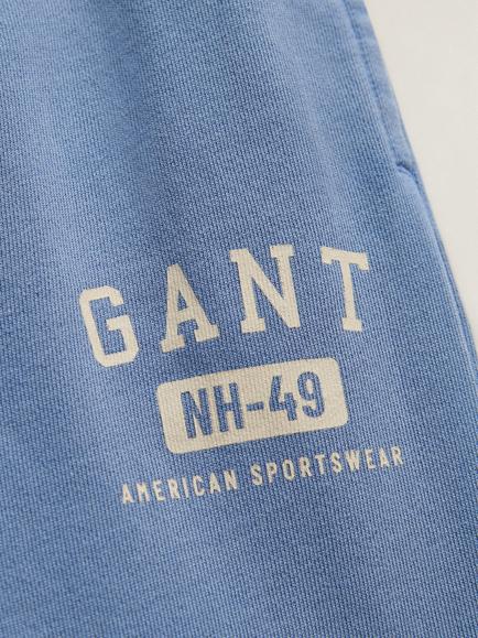 GANT Kids' Graphic Drawstring Joggers, Faded Denim - view 2, Faded Denim