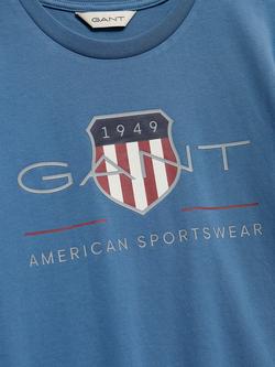 GANT Kids' Archive Shield Short Sleeve T-Shirt - view 2, Salty Sea