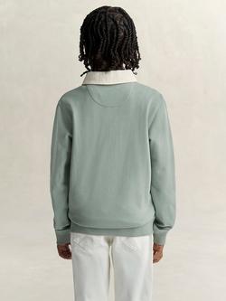 GANT Kids' American Sportswear Graphic Rugby Polo Shirt, Ceramic Grey - view 2, Ceramic Grey