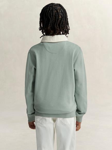 GANT Kids' American Sportswear Graphic Rugby Polo Shirt, Ceramic Grey - view 2, Ceramic Grey