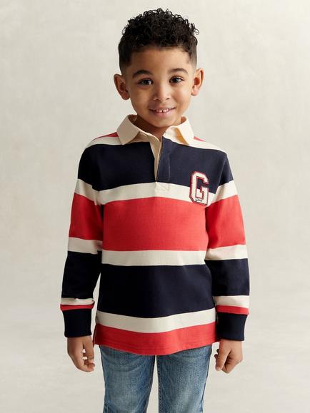 GANT Kids' Long Sleeve Polo Shirt, Multi, Multi