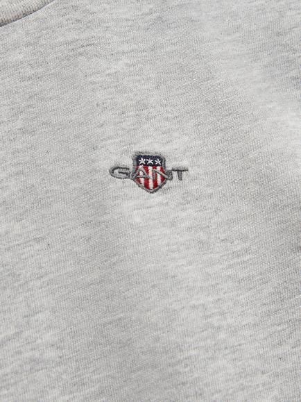 GANT Kids' Short Sleeve Crew Neck T-Shirt, Grey Melange - view 2, Grey Melange