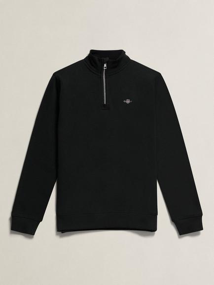 GANT Kids' Shield Half Zip Sweatshirt, Black