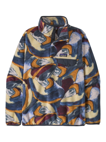 Patagonia Lightweight Snap-T Fleece Pullover, Smudge: Smolder Blue, Smudge: Smolder Blue