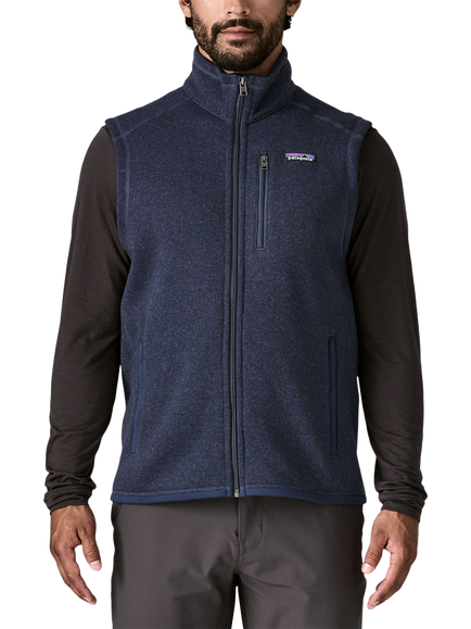 Patagonia Men's Full Zip Sweater Vest, New Navy, New Navy