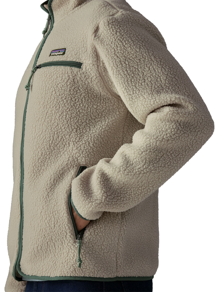 Patagonia Men's Retro Pile Jacket, Pelican - view 2, Pelican Canopy Grn