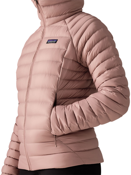 Patagonia Women's Down Sweater Hoodie Jacket, Moonrise Taupe - view 2, Moonrise Taupe