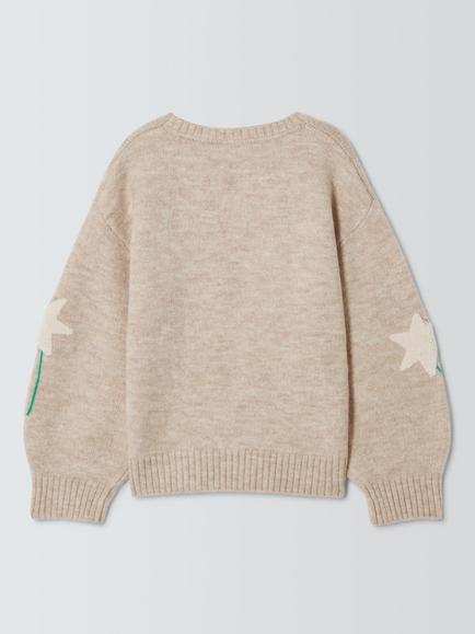 John Lewis Kids' Embroidered Shooting Star Jumper, Multi - view 2, Multi