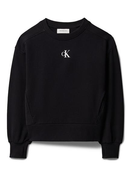 Calvin Klein Kids' CK Logo Sweatshirt, Black - view 2, Black