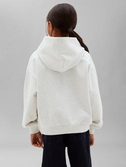 Calvin Klein Kids' Terry Cotton Hoodie, Light Grey - view 2, Light Grey