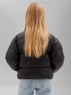 Calvin Klein Kids' Mini Me Cropped Puffer Jacket, Black - view 2, Black