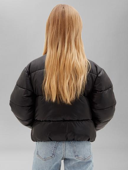 Calvin Klein Kids' Mini Me Cropped Puffer Jacket, Black - view 2, Black