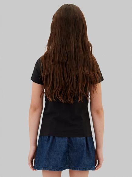 Calvin Klein Kids' Short Sleeve Logo Print T-Shirt, Black - view 2, Black