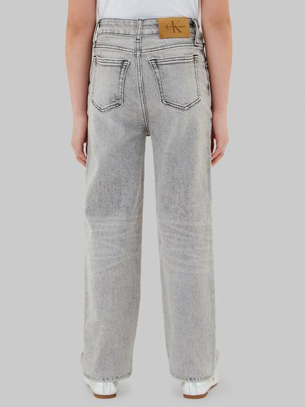 Calvin Klein Kids' Barrel Leg Jeans, Grey - view 2, Grey