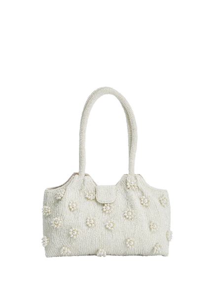 Dune London Dunmore Embellished Beaded Grab Bag, Ivory, Ivory