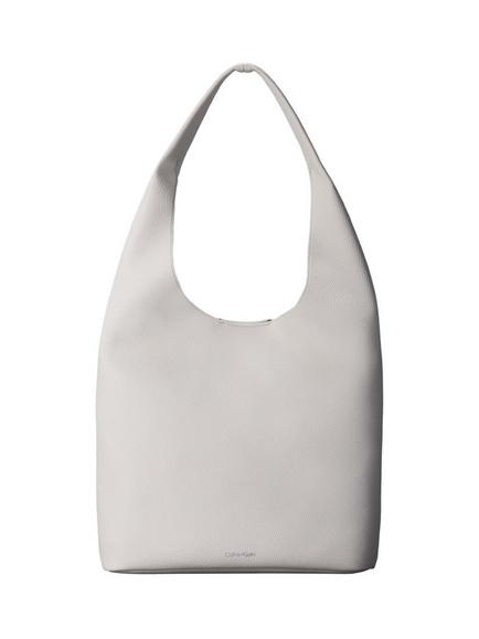 Calvin Klein Pebbled Slouchy Hobo Bag, White
