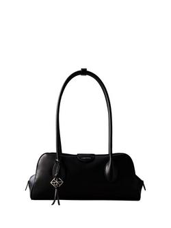 Calvin Klein Emblem Shoulder Bag, Black, Black