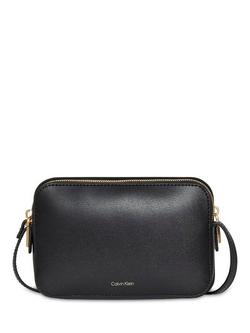 Calvin Klein Foil Logo Camera Crossbody Bag, Black, Black