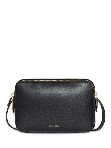 Calvin Klein Foil Logo Camera Crossbody Bag, Black, Black